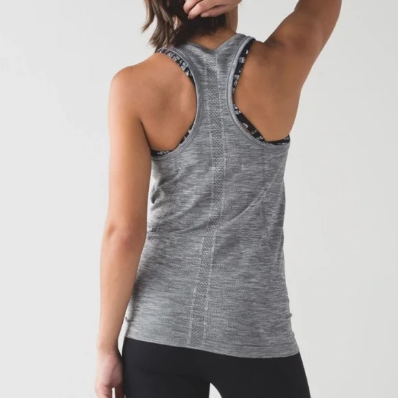 Lululemon Swiftly Tech Racerback in Slate /White 8 - Picture 12 of 14